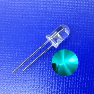 500nm Color verde azulado 12900mcd - 13800mcd Diodos LED de alta intensidad de 5 mm para luces de tráfico de seguridad