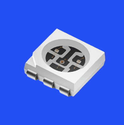SMD5050 Diodo LED RGB 5.0x5.0mm PCT Bracket 120deg 6pins Lente clara Chip LED de 0.6W