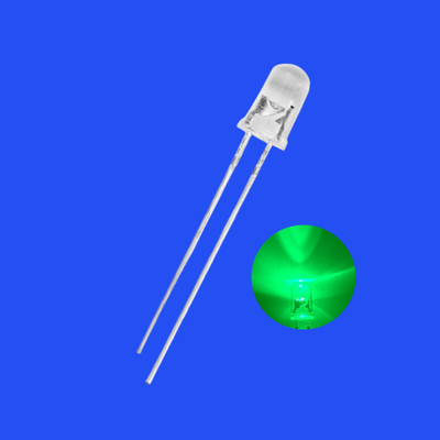 5mm 1.5Hz 12V 1/6 Ciclo de trabajo Color verde 515-525nm 5000-7000mcd Resistor de cabeza redonda LED intermitente integrado