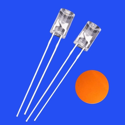 5mm 1.5Hz 1/12 Ciclo de trabajo 12V Color naranja 615nm 1200mcd 90deg Resistor integrado sin brida LED cóncavo intermitente