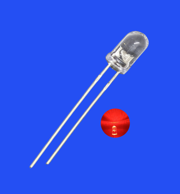 LED parpadeante 5mm 3.0Hz 1/6 Ciclo de trabajo Color rojo 620nm 1200mcd Lente redonda clara Dibujo parpadeante LED