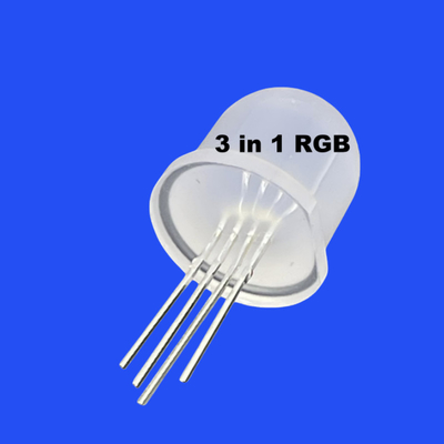 WS2812B 12mm 3 en 1 RGB de color completo cabeza redonda difusa de 60 grados diodo LED de píxeles direccionable para luz de cuerdas LED